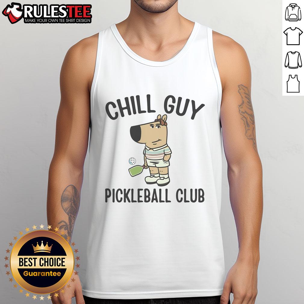 Funny Chill Guy Pickleball Club Chill Guy Meme T-Shirt - Image 4