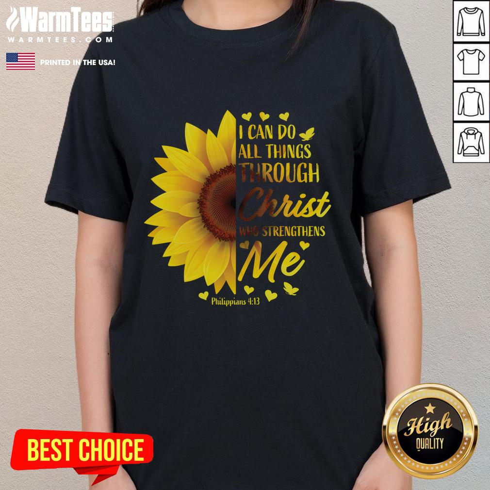 Funny Christian Bible Verse Philippians 4:13 T-Shirt - Image 3