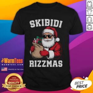 Funny Christmas Rizz Santa Claus Xmas T-Shirt