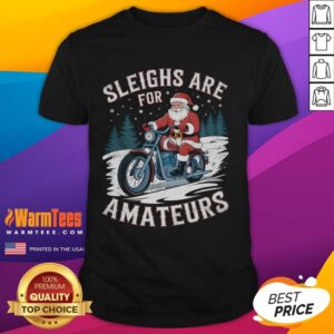 Funny Christmas Santa Claus Humor Xmas Holiday Motorcycle T-Shirt