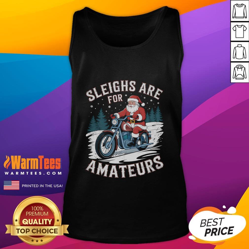 Funny Christmas Santa Claus Humor Xmas Holiday Motorcycle T-Shirt - Image 4