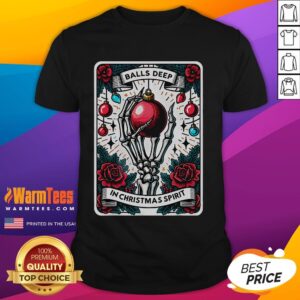 Funny Christmas Tarot Card Balls Deep In Christmas Spirit T-Shirt