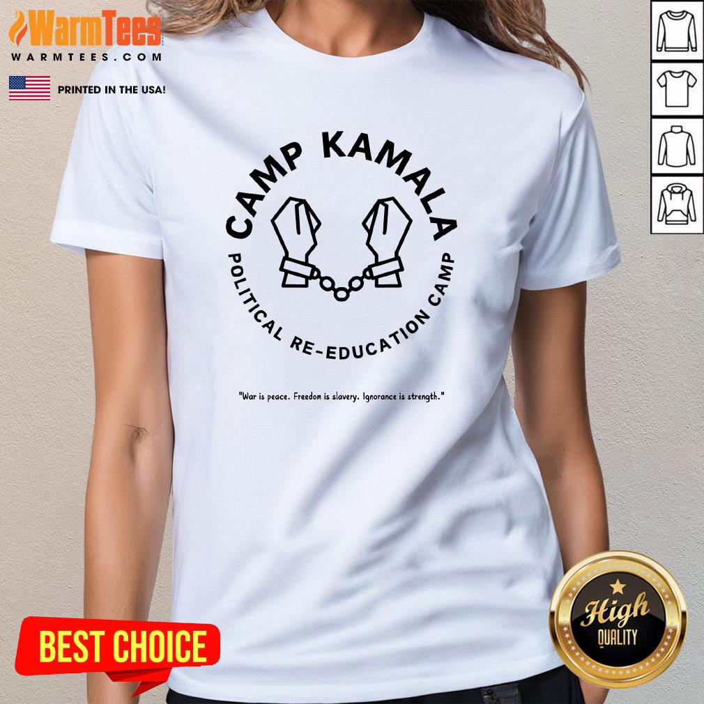 Funny Conservative Free Speech Anti Woke Camp Kamala T-Shirt - Image 2