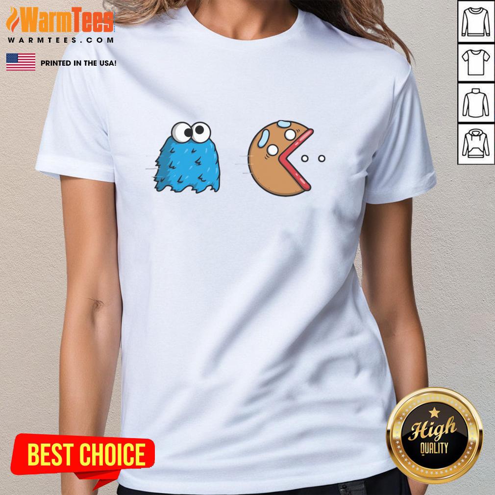 Funny Cookie Monster Cookie Man Pacman T-Shirt - Image 3