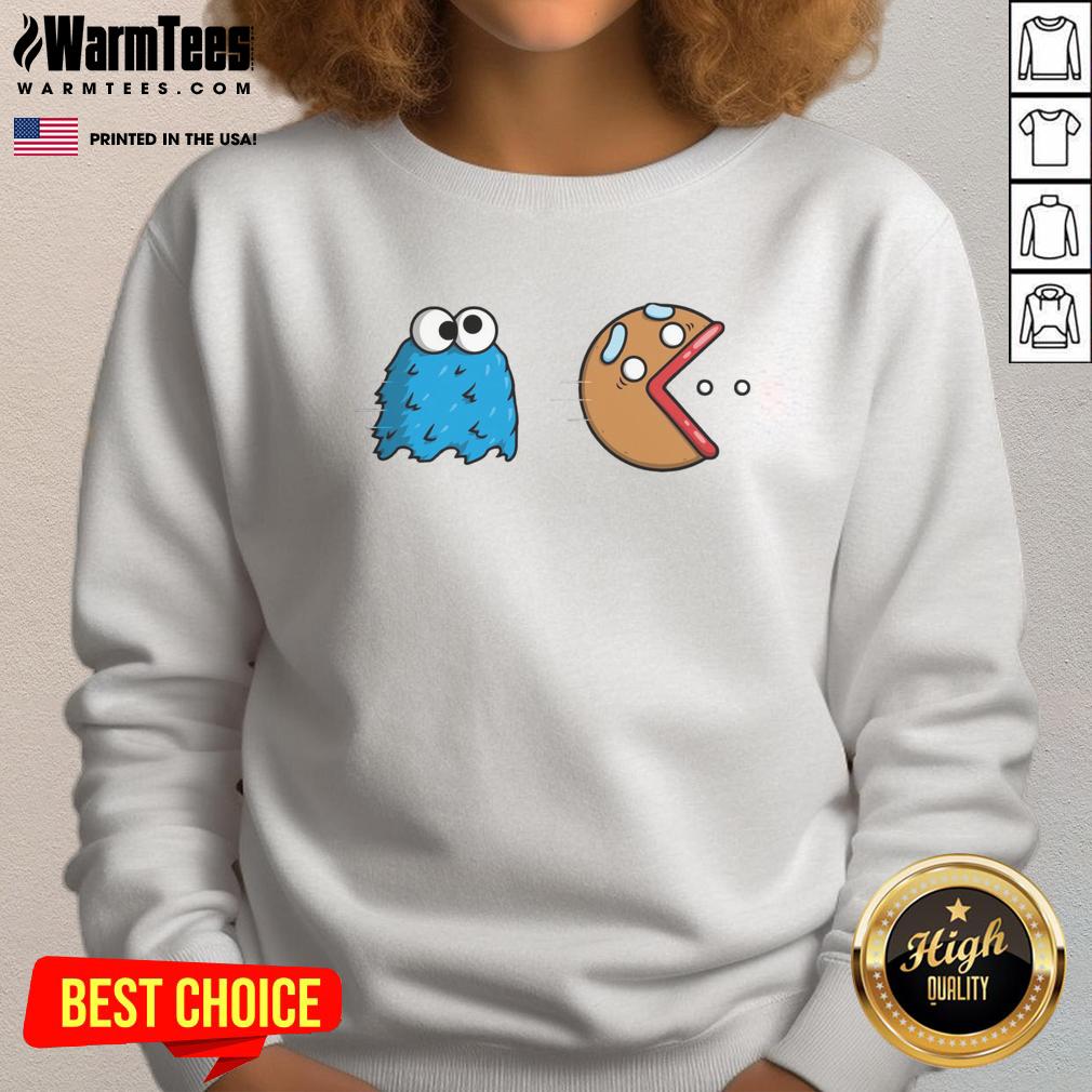 Funny Cookie Monster Cookie Man Pacman T-Shirt - Image 5