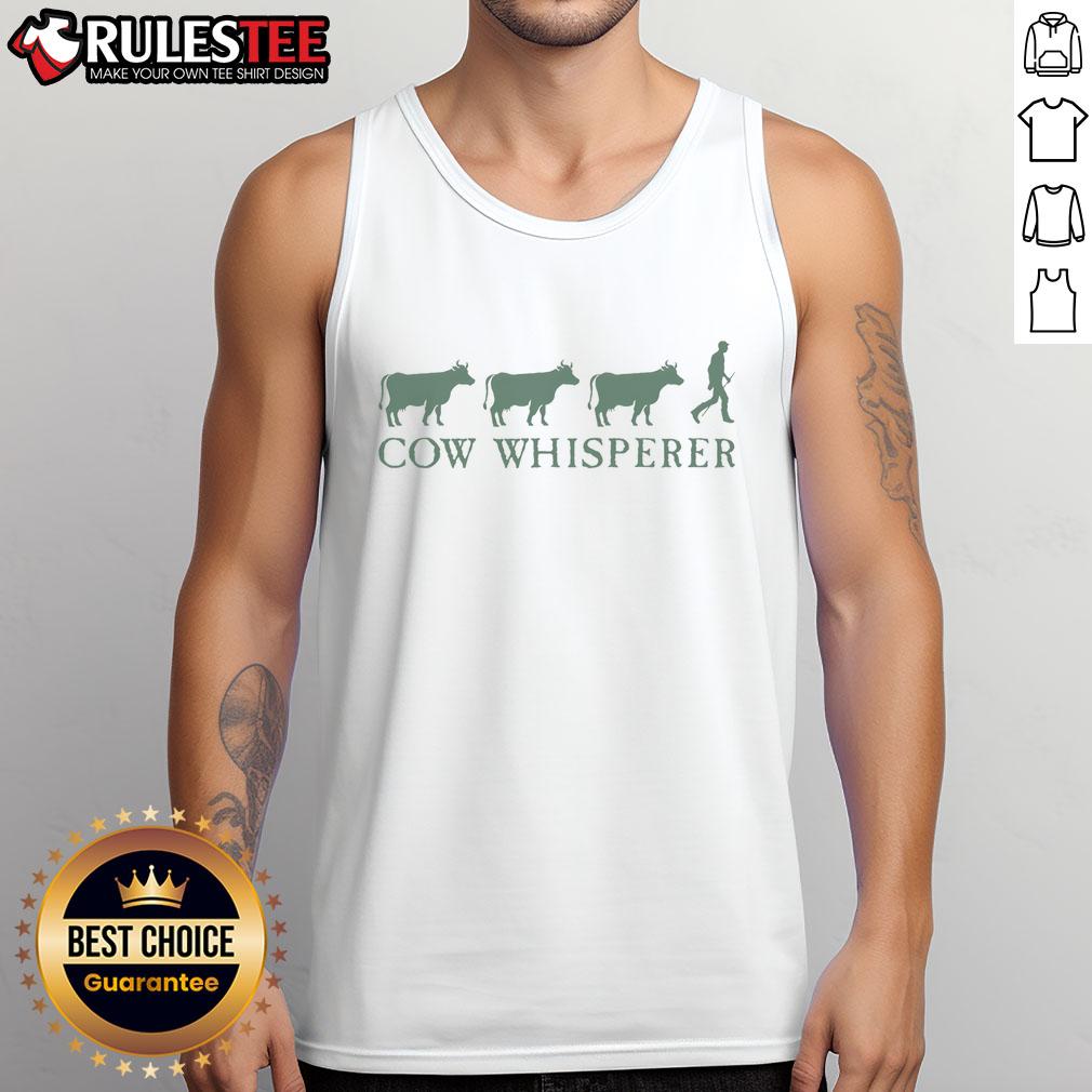 Funny Cow Whisperer Farmer Farming Lovers T-Shirt - Image 4