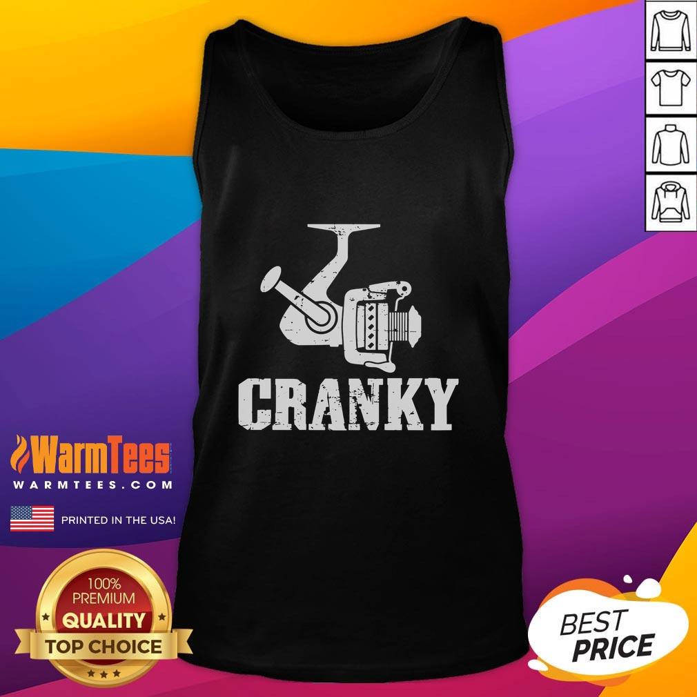 Funny Cranky Reel Fisherman T-Shirt - Image 4