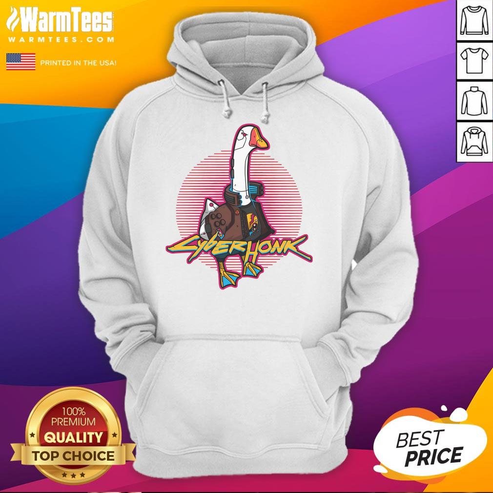 Funny Cyberhonk Silly Goose Cyberpunk T-Shirt - Image 2