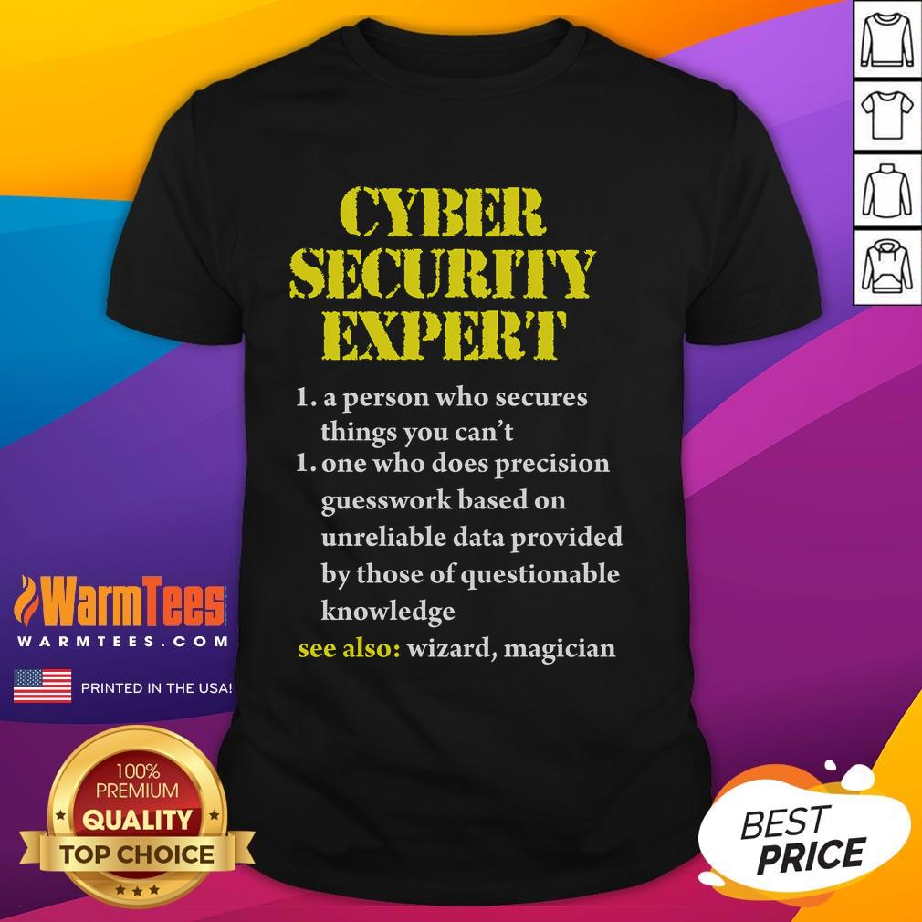 Funny Cybersecurity Definition Expert Computer Engineer T-Shirt