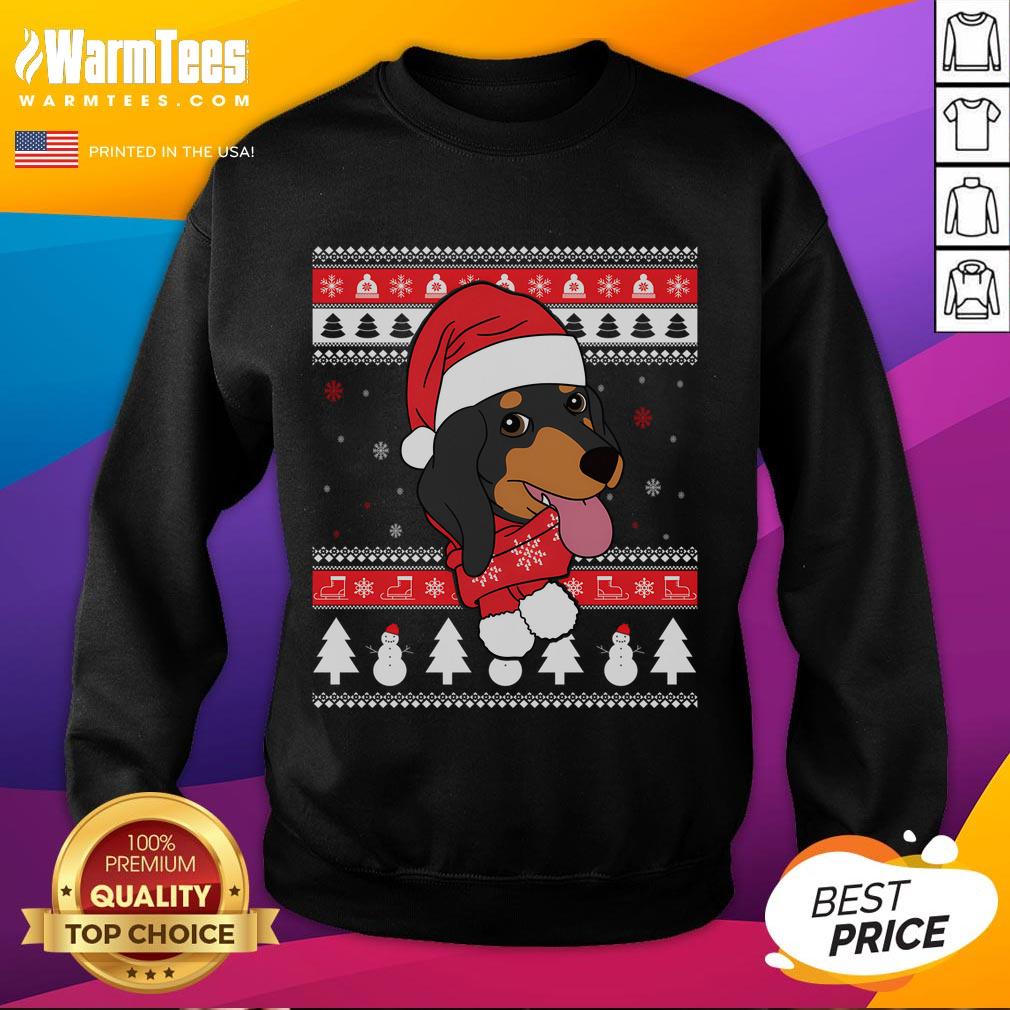 Funny Dachshund Dog Ugly Christmas T-Shirt - Image 5
