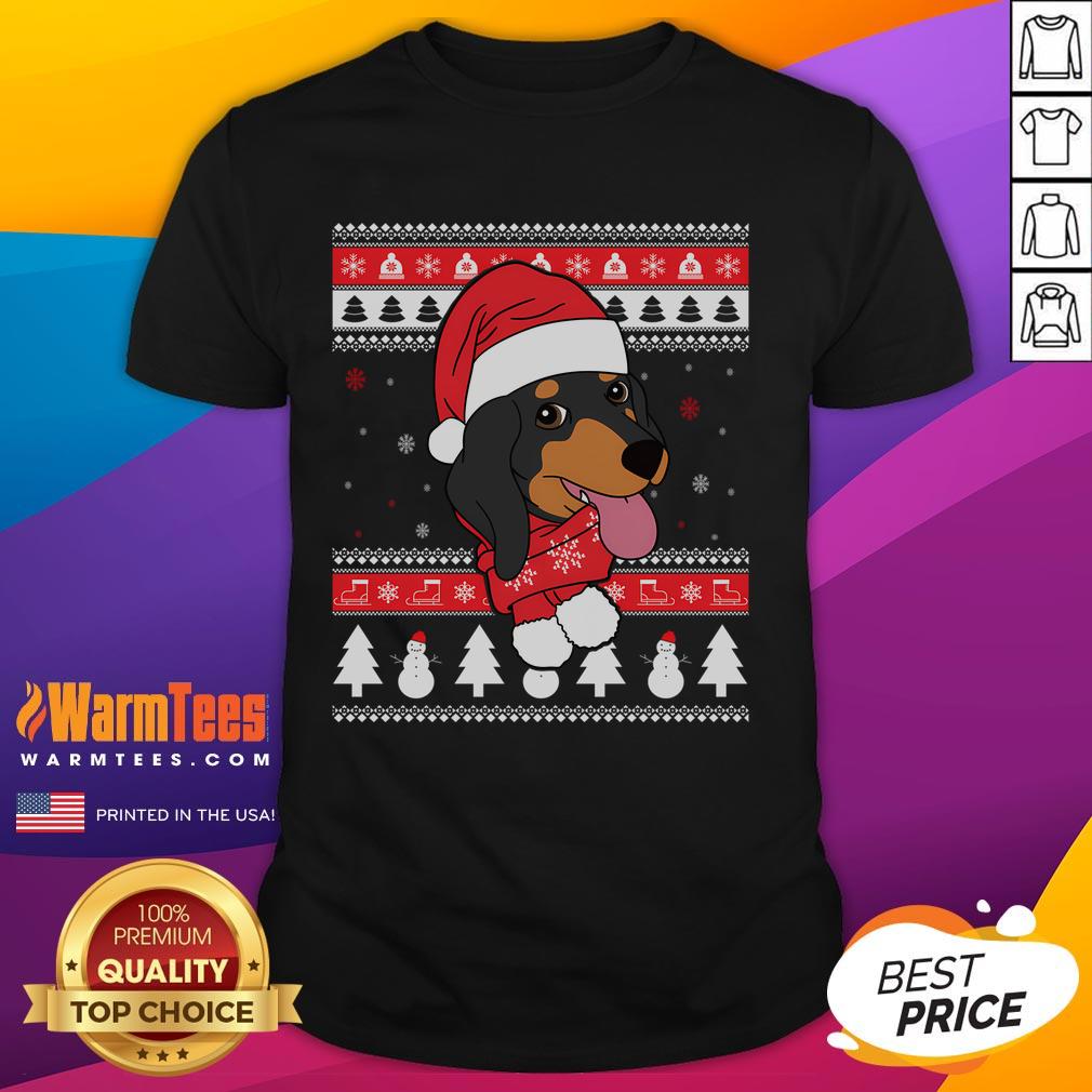 Funny Dachshund Dog Ugly Christmas T-Shirt