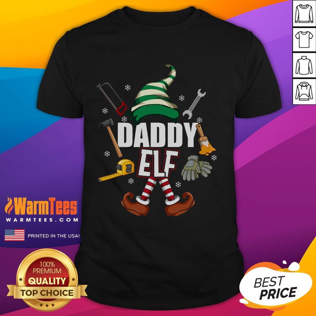 Funny Daddy Elf Christmas Gift Matching Family T-Shirt