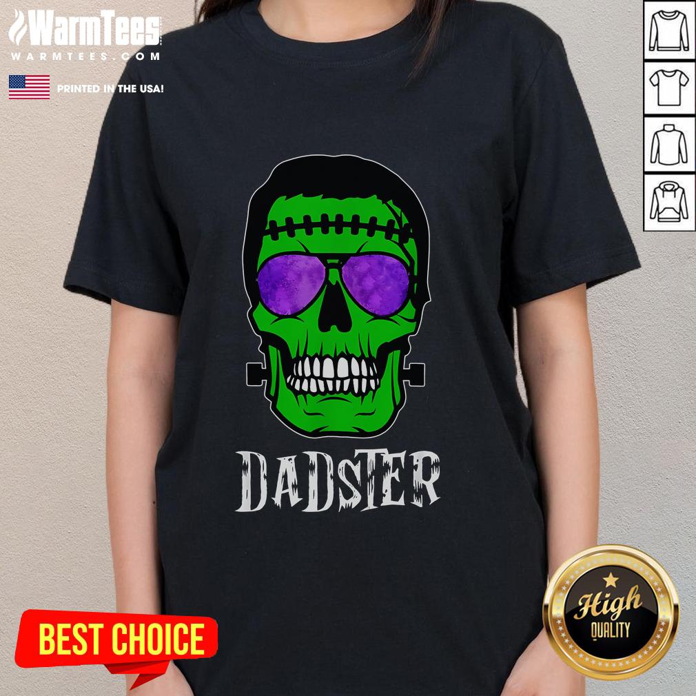 Funny Dadster Dad Monster Halloween Costume Daddy Father T-Shirt - Image 3