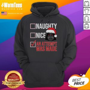 Alternative view of Funny Darth Vader Christmas Checklist T-Shirt