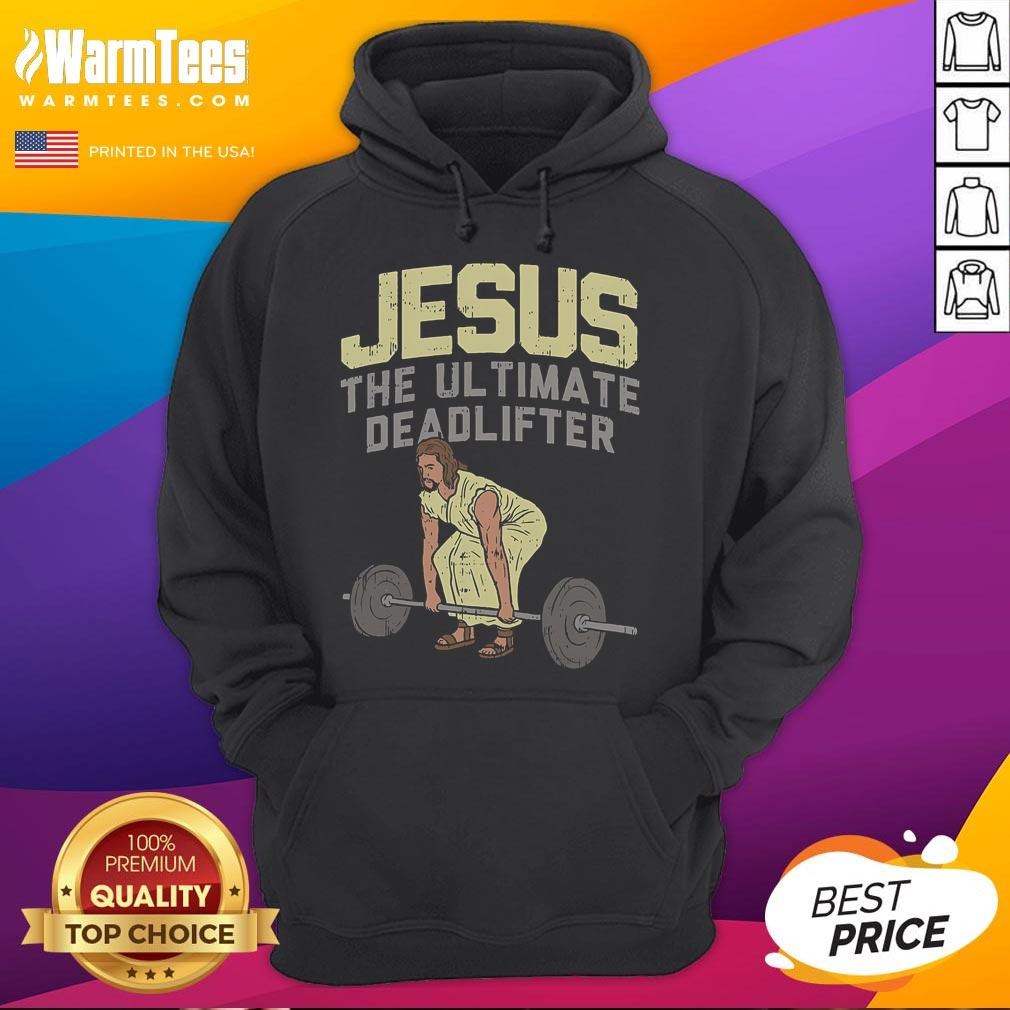 Funny Deadlift Jesus I Christian Weightlifting Workout Gym T-Shirt - Image 2