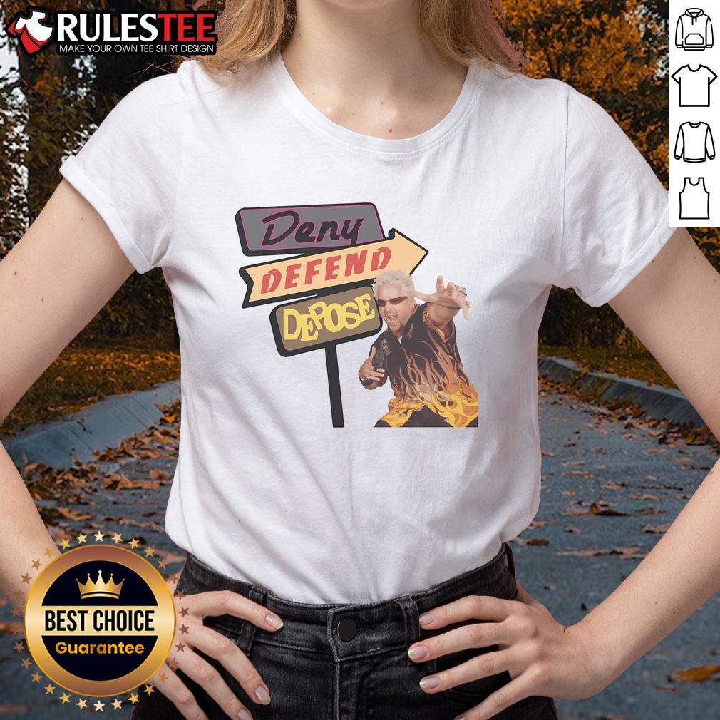 Funny Deny Defend Depose Drive-Ins T-Shirt - Image 3