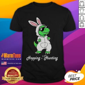 Funny Dino In Cute Easter Bunny Rabbit Costume Dinosaur T-Shirt