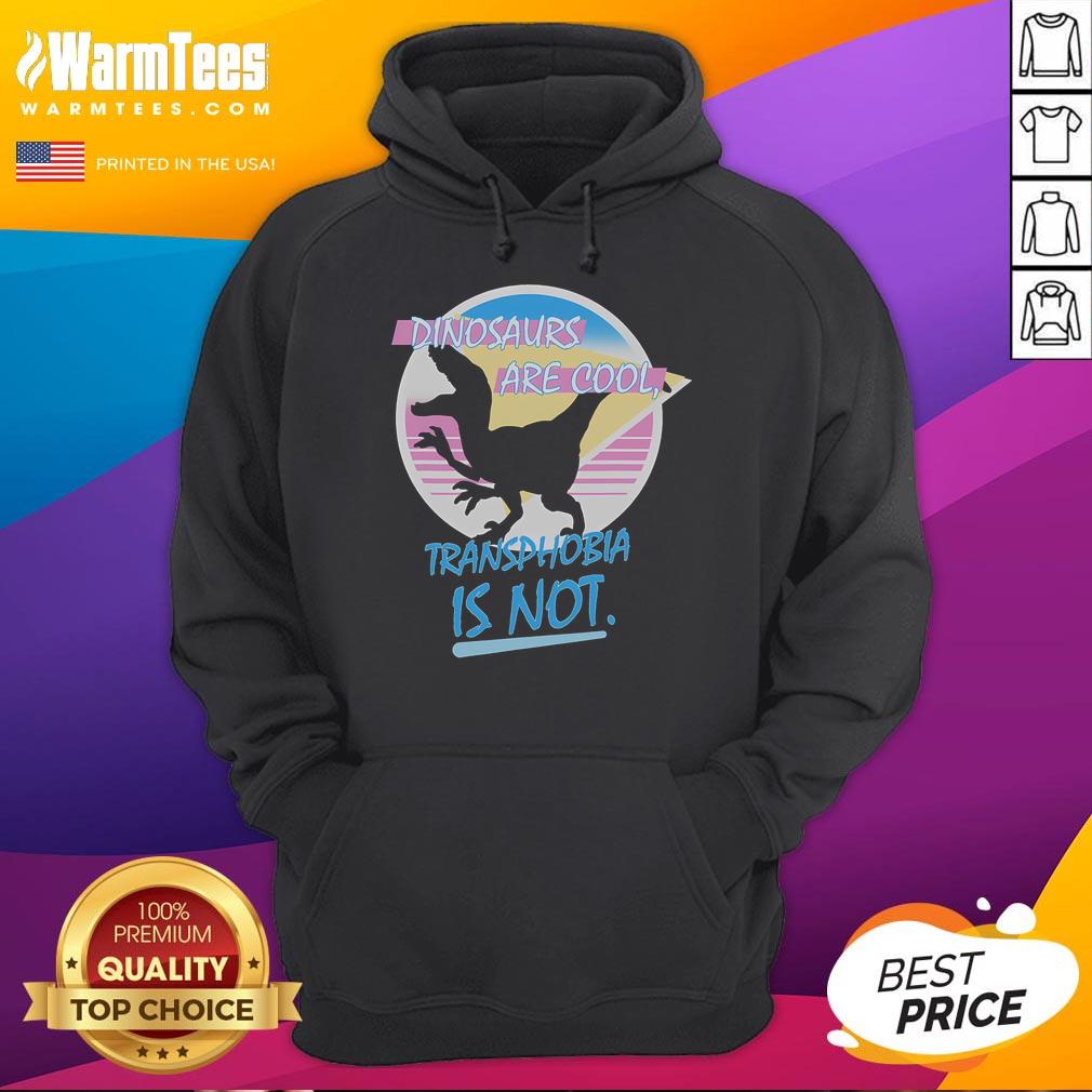 Funny Dinosaurs Are Cool Transphobia Is Not T-Shirt - Image 2