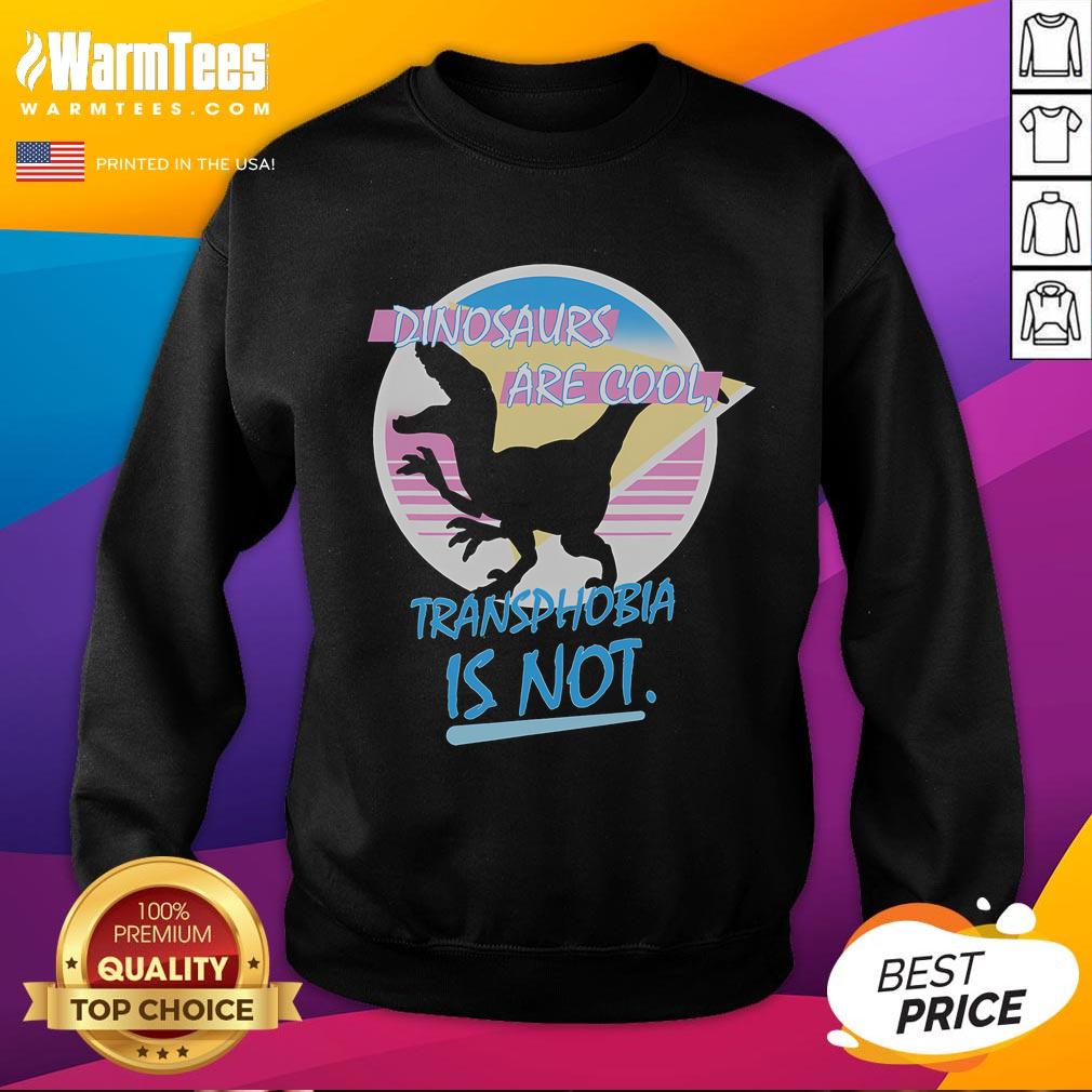 Funny Dinosaurs Are Cool Transphobia Is Not T-Shirt - Image 5