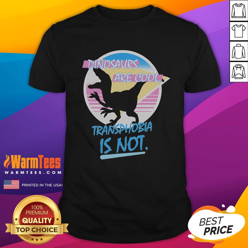 Funny Dinosaurs Are Cool Transphobia Is Not T-Shirt