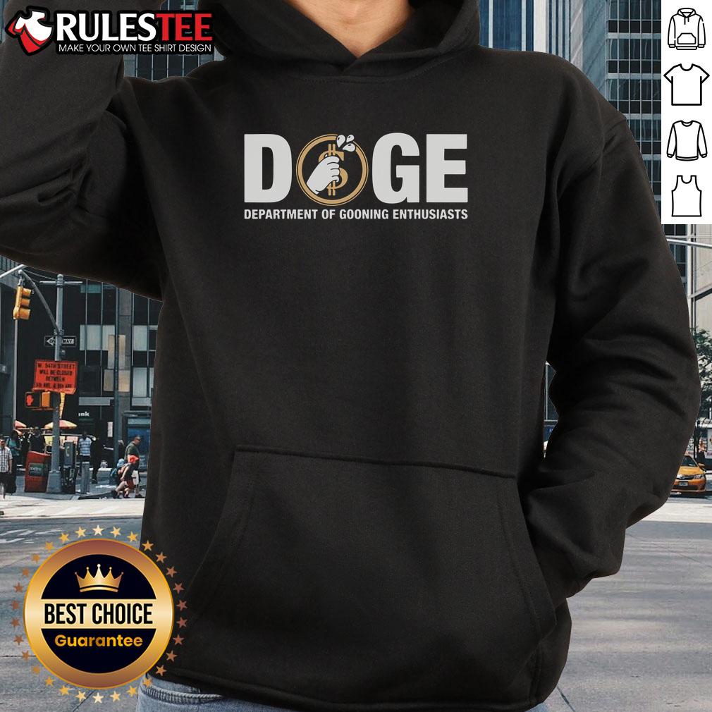 Funny Doge Department Of Gooning Enthusiasts T-Shirt - Image 2