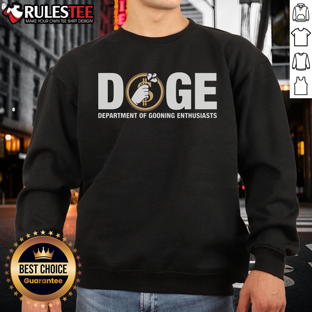 Funny Doge Department Of Gooning Enthusiasts T-Shirt - Image 5