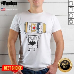 Funny Doodlebob Holding Modelo Especial Beer Can T-Shirt