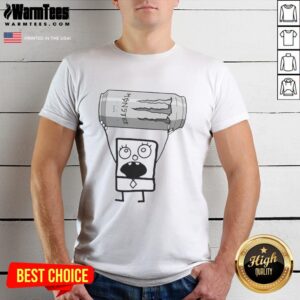 Funny Doodlebob Holding Monster Energy Ultra Can T-Shirt