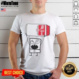 Funny Doodlebob Holding Old Row Beer Can T-Shirt