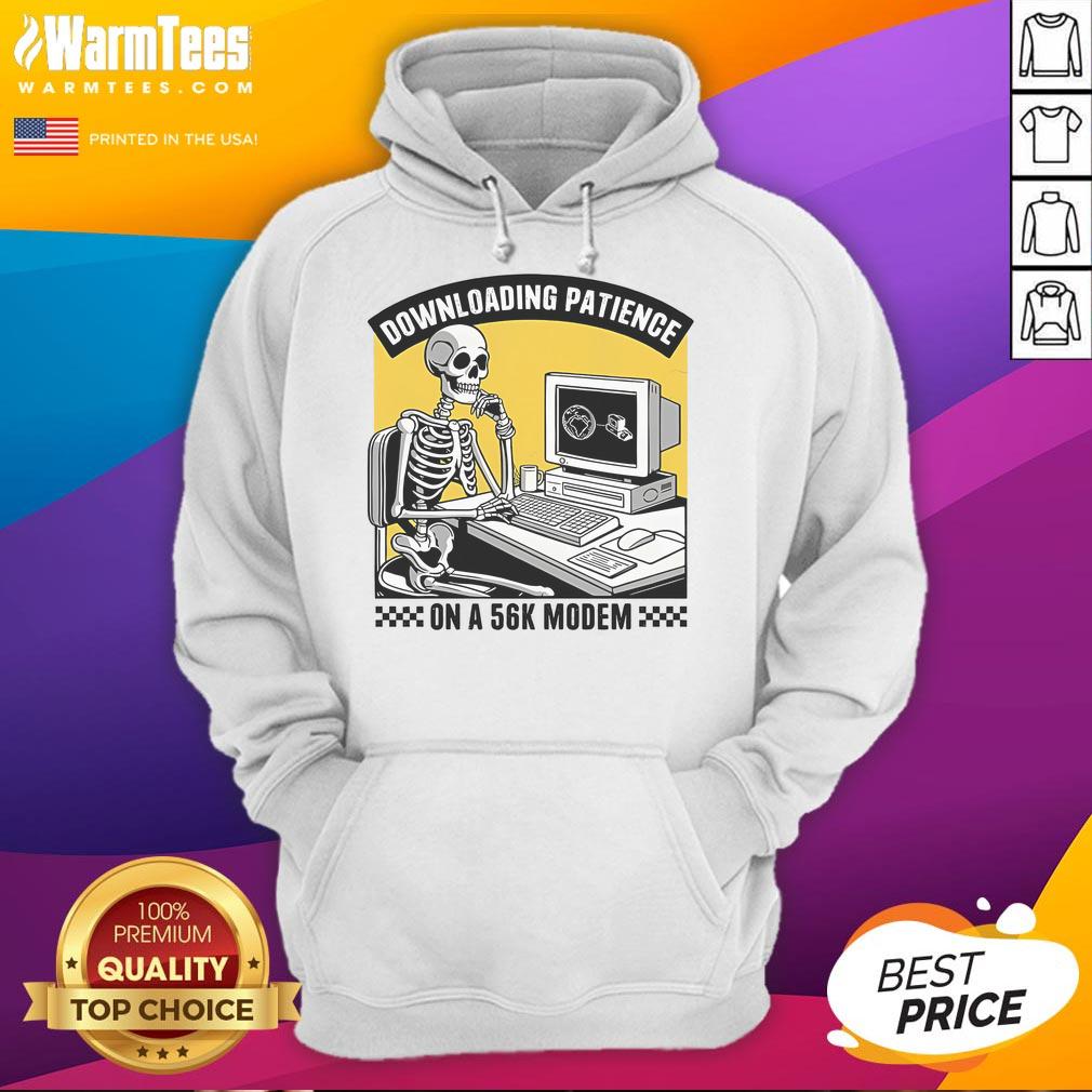 Funny Downloading Patience On A 56k Modem Skeleton T-Shirt - Image 2