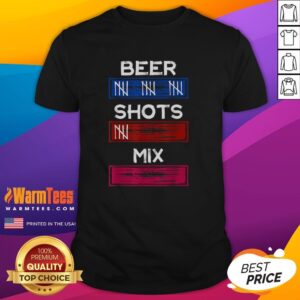 Funny Drinking Tally Shirt Beer Shots Mix Party Tracker T-Shirt