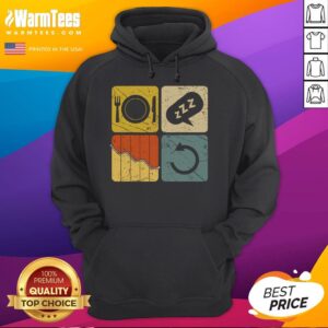 Alternative view of Funny Eat Sleep Chart Repeat Cycle T-Shirt