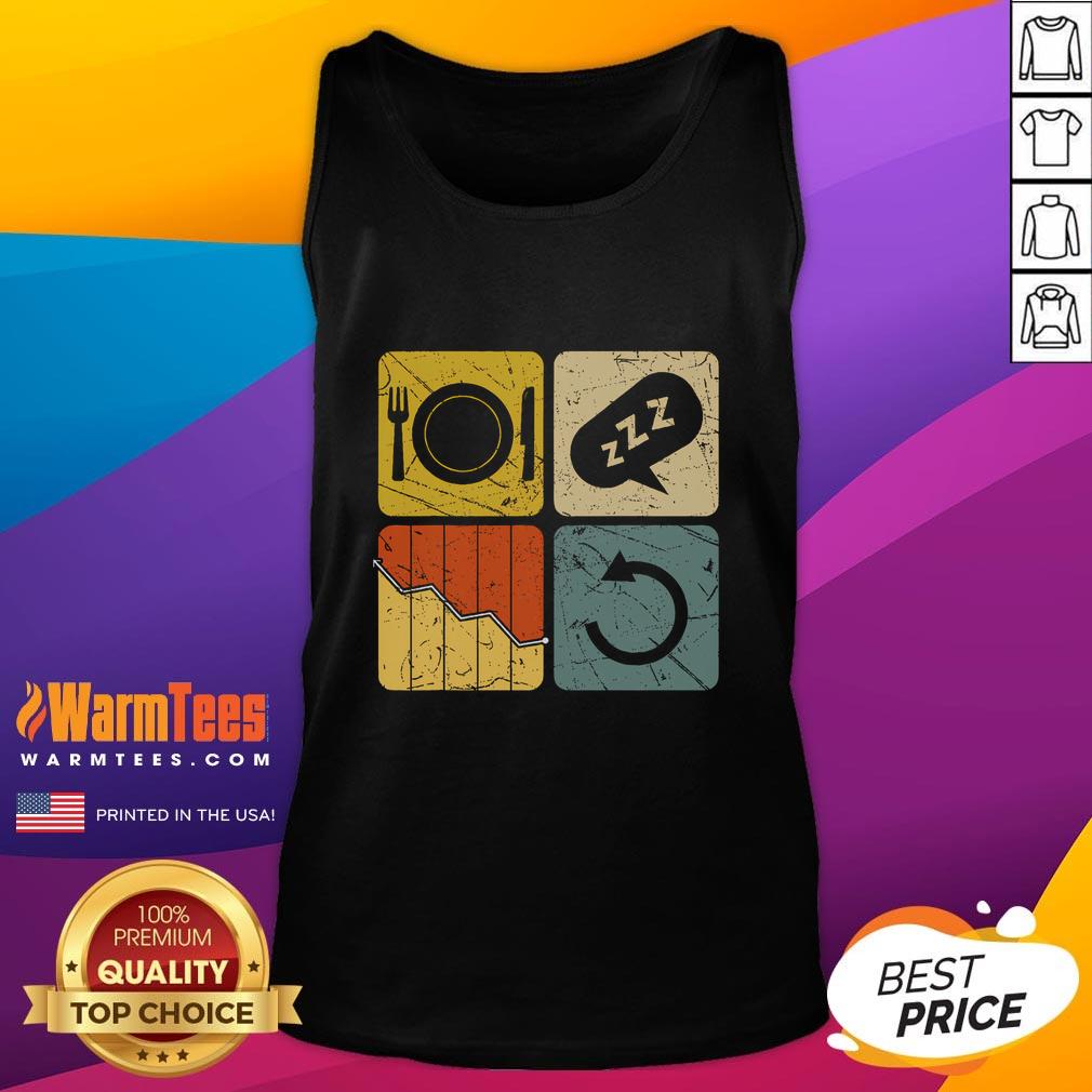 Funny Eat Sleep Chart Repeat Cycle T-Shirt - Image 4