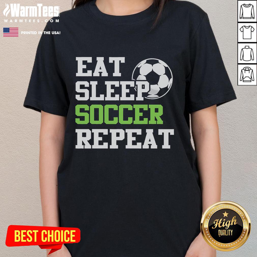 Funny Eat Sleep Soccer Repeat Soccer Player T-Shirt - Image 3