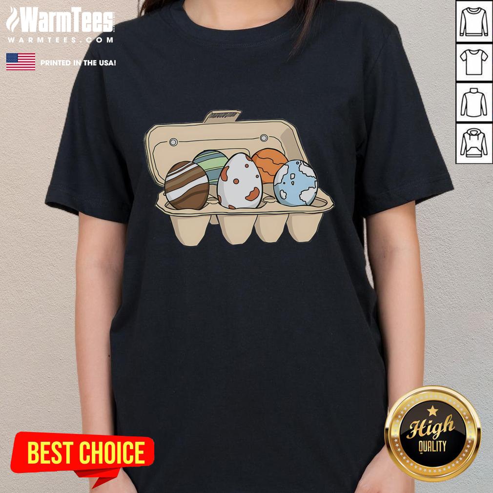 Funny Eggy Planets T-Shirt - Image 3