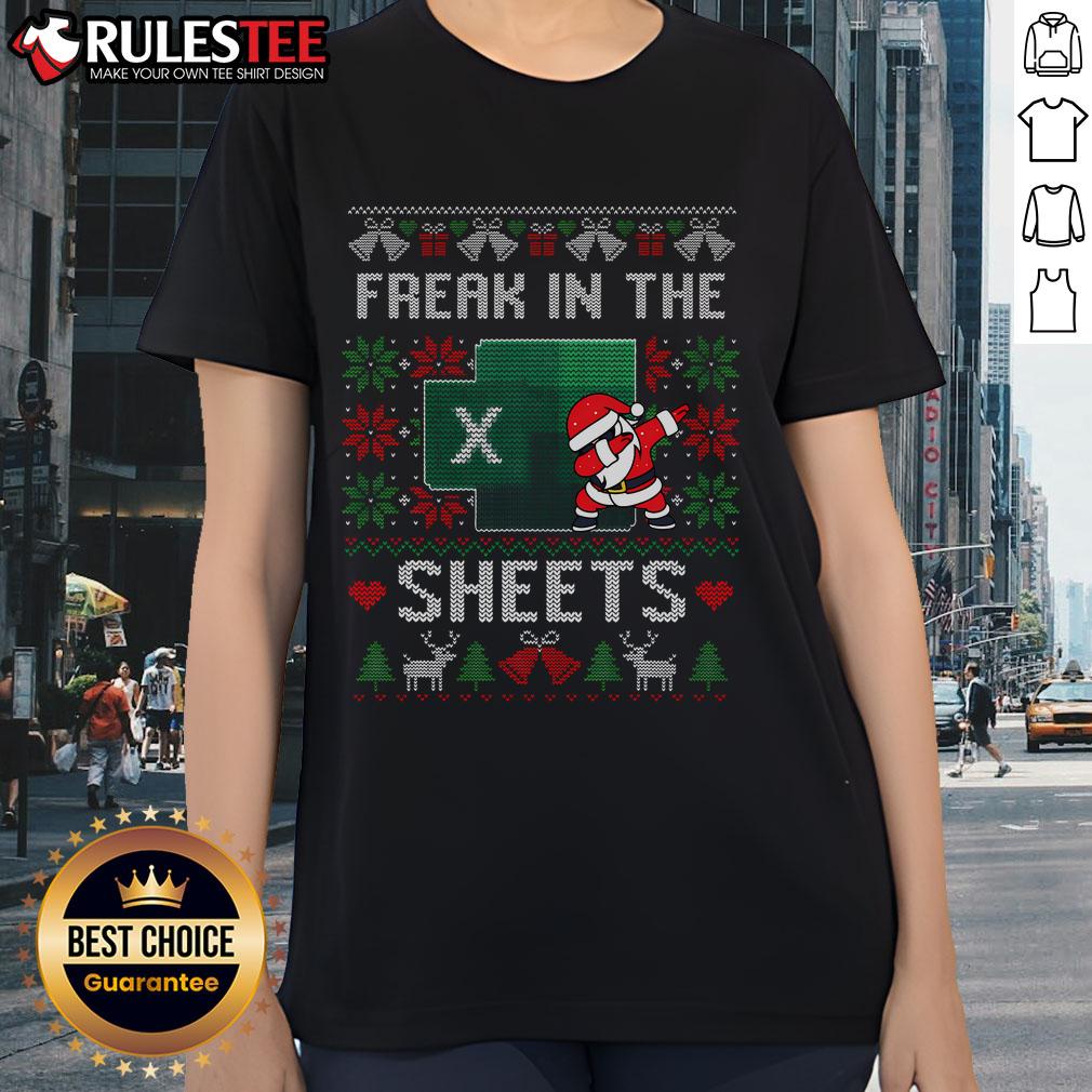 Funny Excel Freak In The Sheets Spreadsheet Ugly Christmas T-Shirt - Image 3