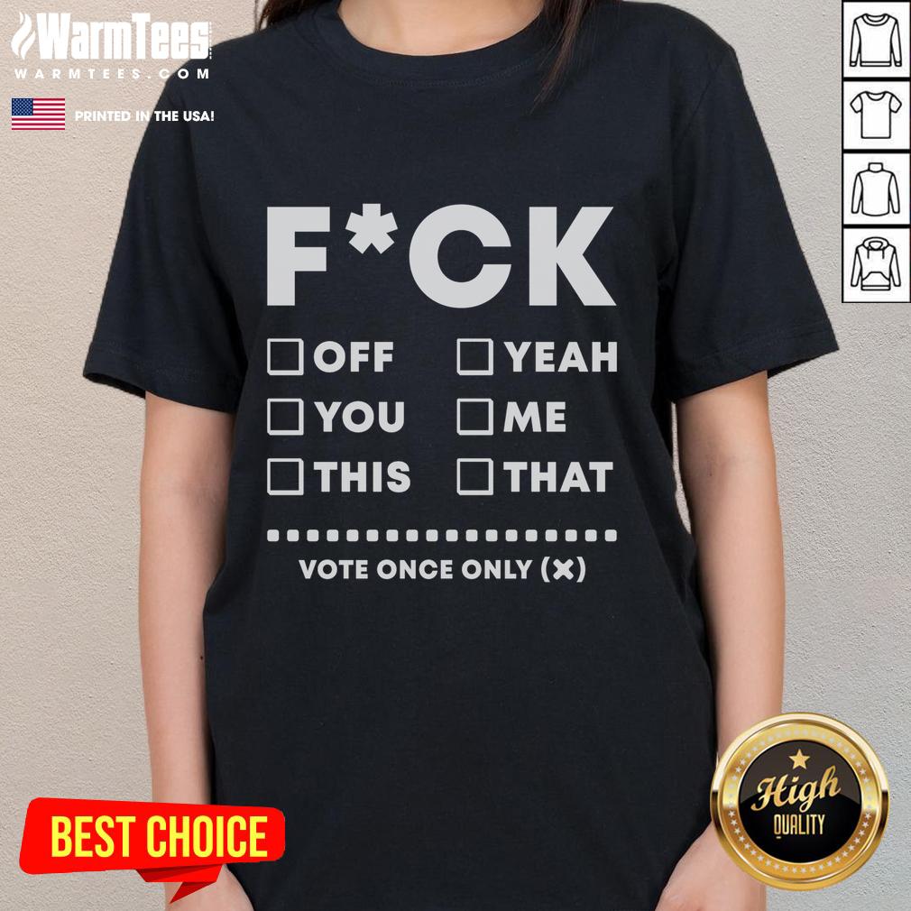 Funny F Check Box Sarcastic T-Shirt - Image 3