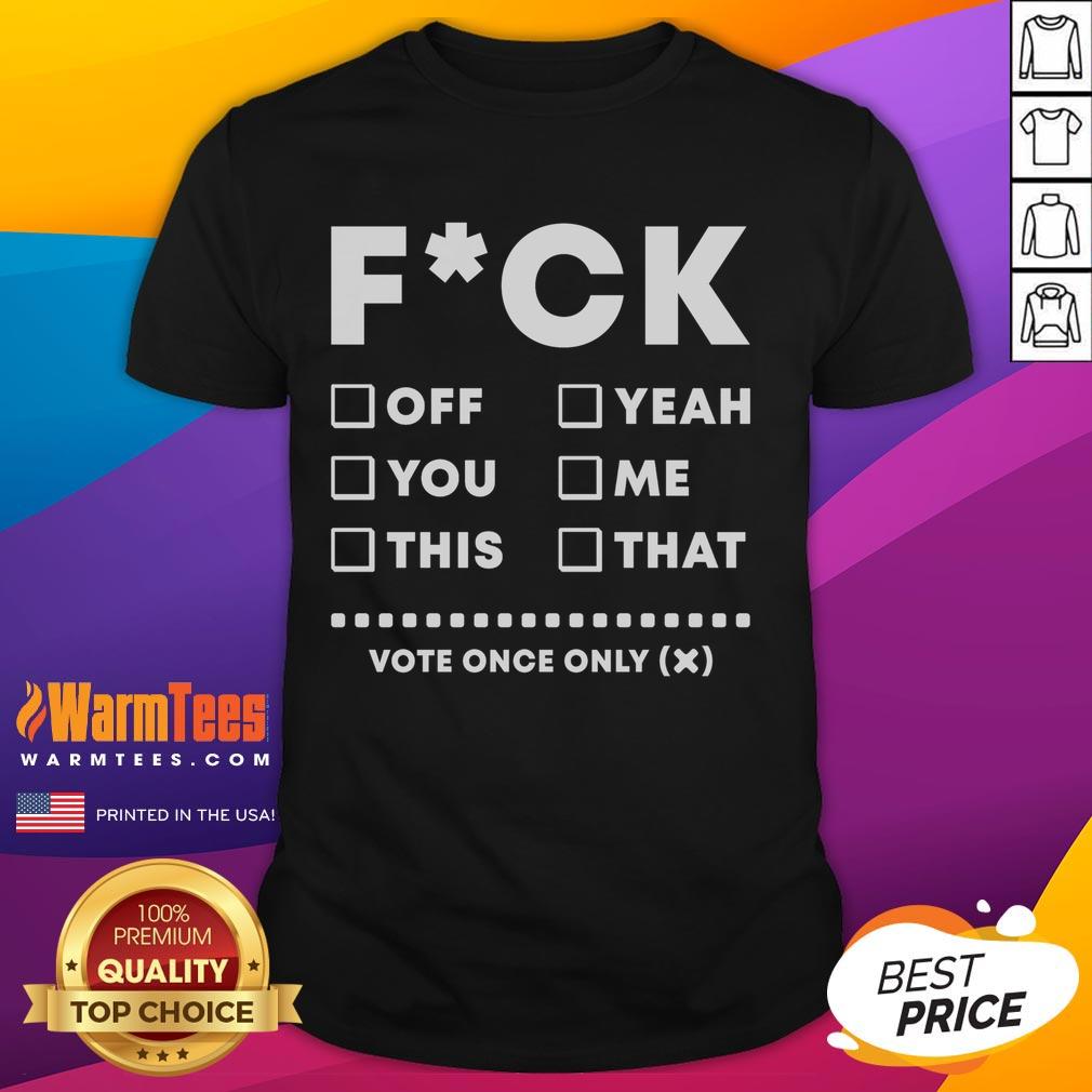 Funny F Check Box Sarcastic T-Shirt