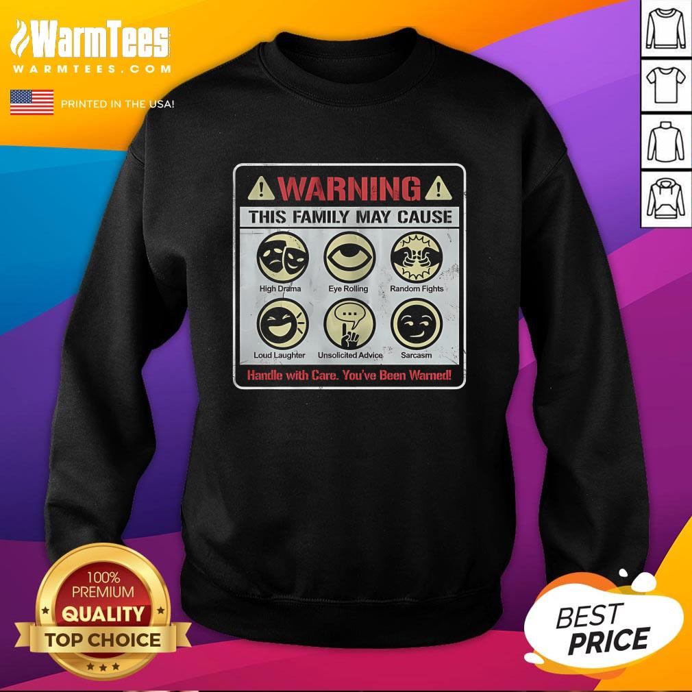 Funny Family Warning Handle With Care T-Shirt - Image 4