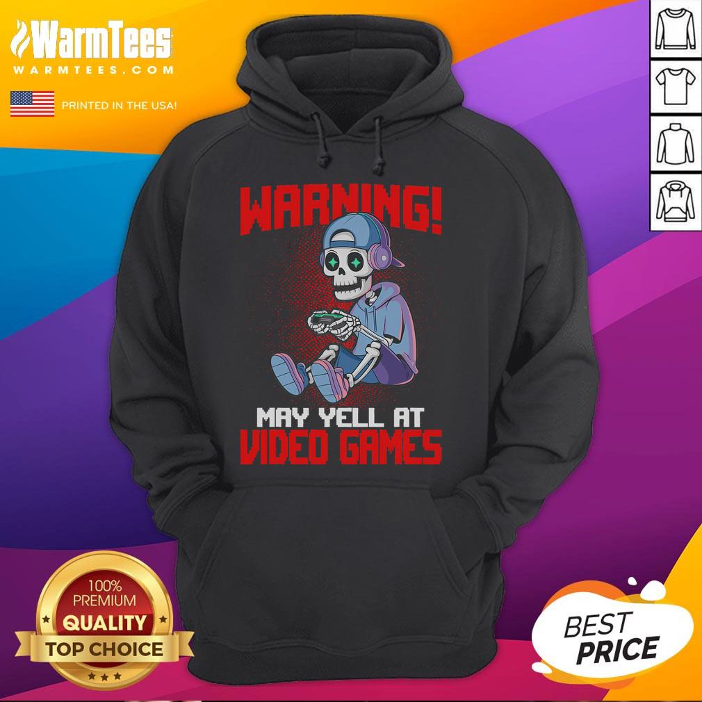 Funny Gamer Skeleton Gaming May Yell At Video Games T-Shirt - Image 2