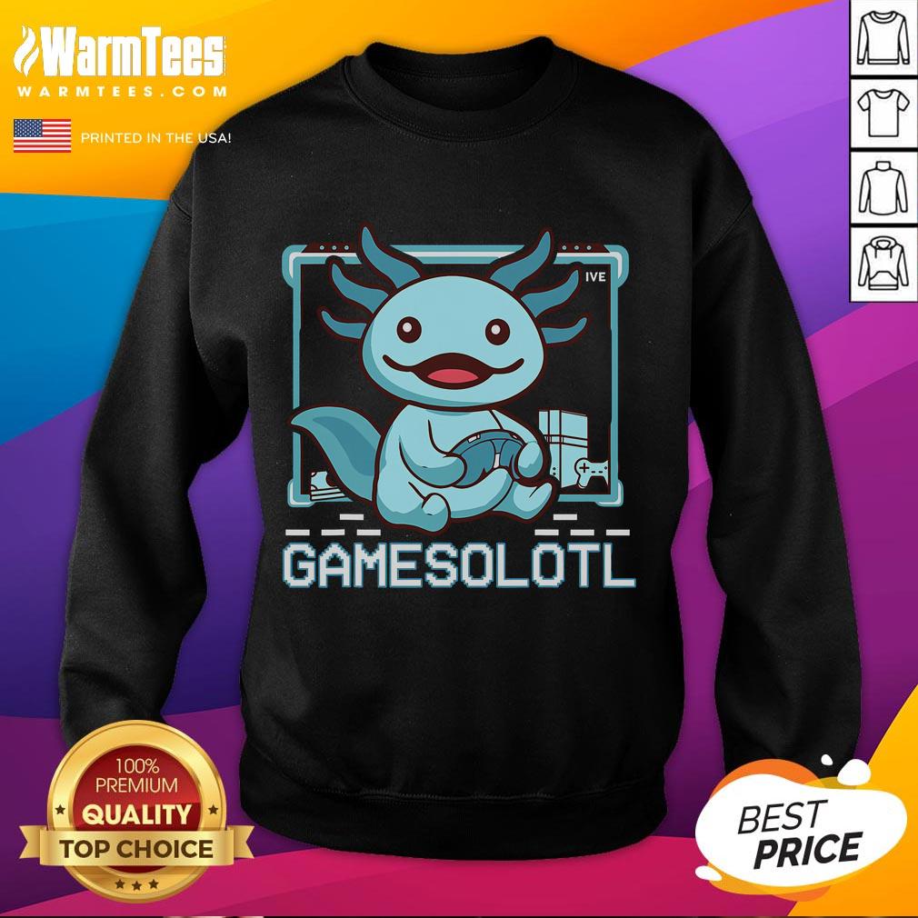 Funny Gamesalotl Boy Axolotl Video Gamer Gaming T-Shirt - Image 5