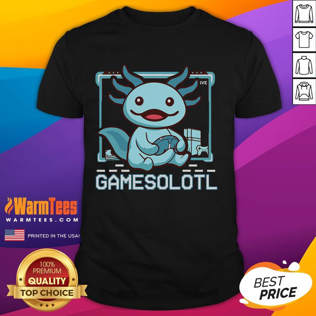 Funny Gamesalotl Boy Axolotl Video Gamer Gaming T-Shirt