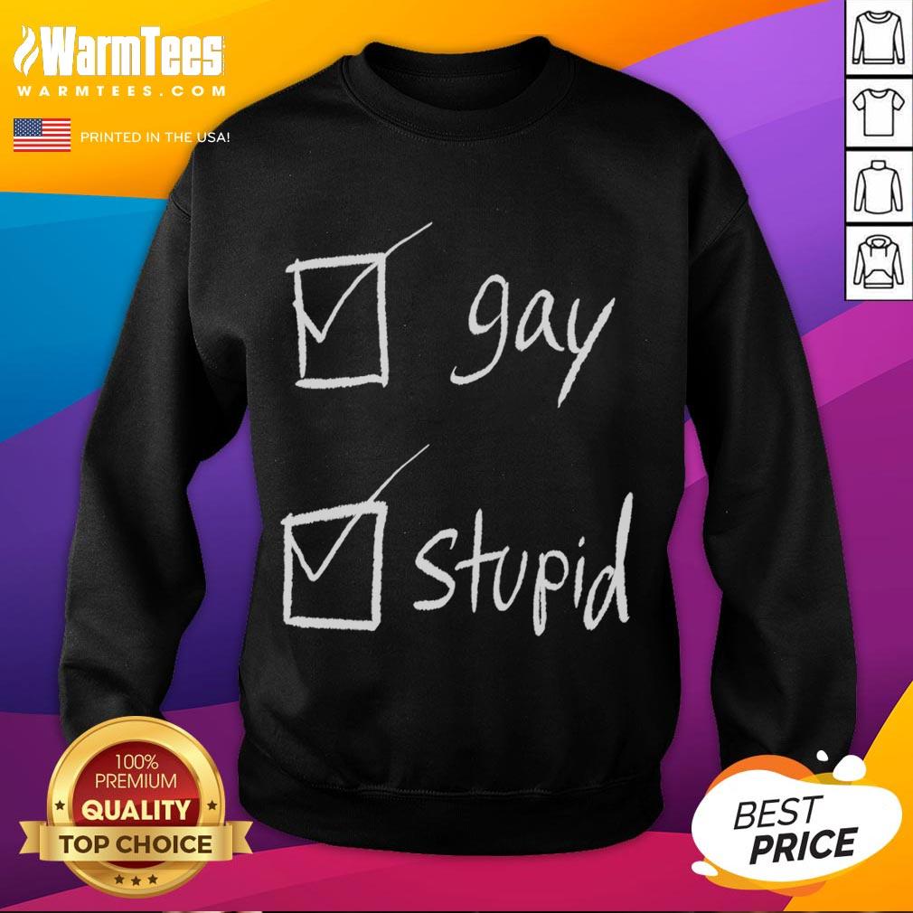 Funny Gay Stupid Check Box T-Shirt - Image 5