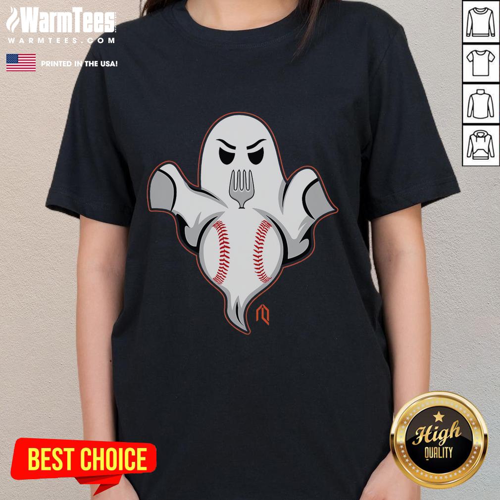 Funny Ghost Forkball Enza Football T-Shirt - Image 3
