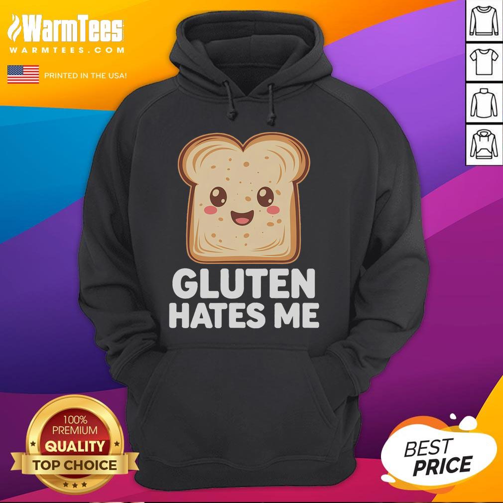 Funny Gluten Free Gluten Hates Me Celiac Gluten T-Shirt - Image 2