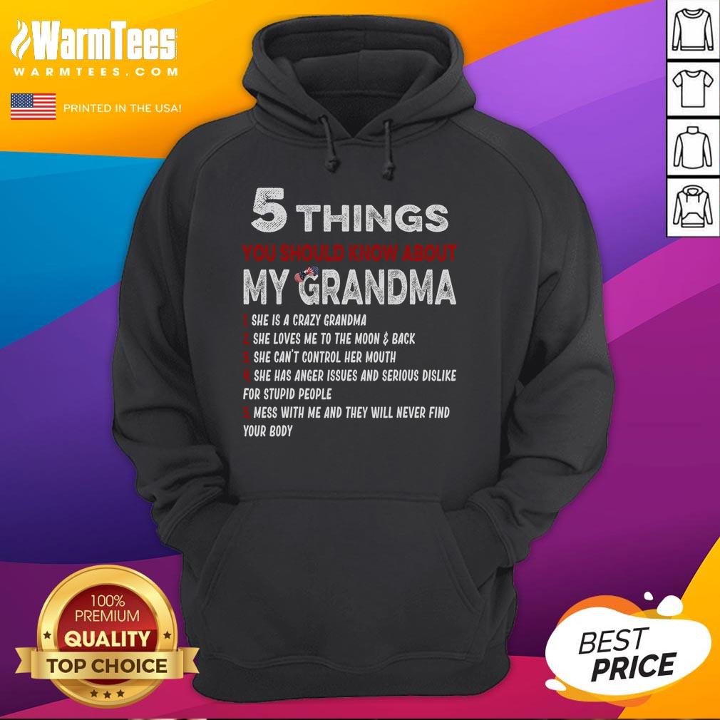Funny Grandma 5 Things You Should Know About My Grandma T-Shirt - Image 2