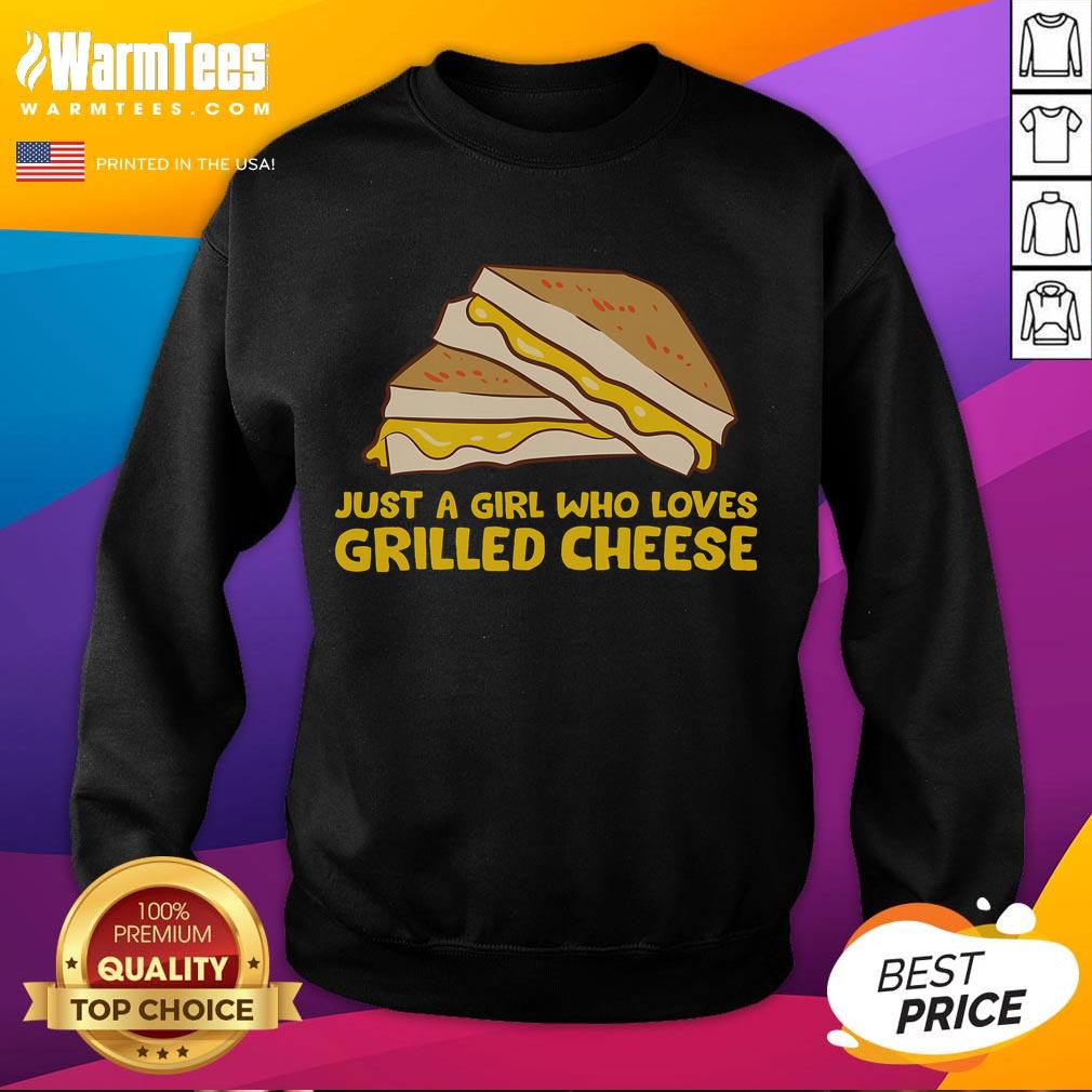 Funny Grilled Cheese Just A Girl Who Loves Grilled Cheese Shirt - Image 5