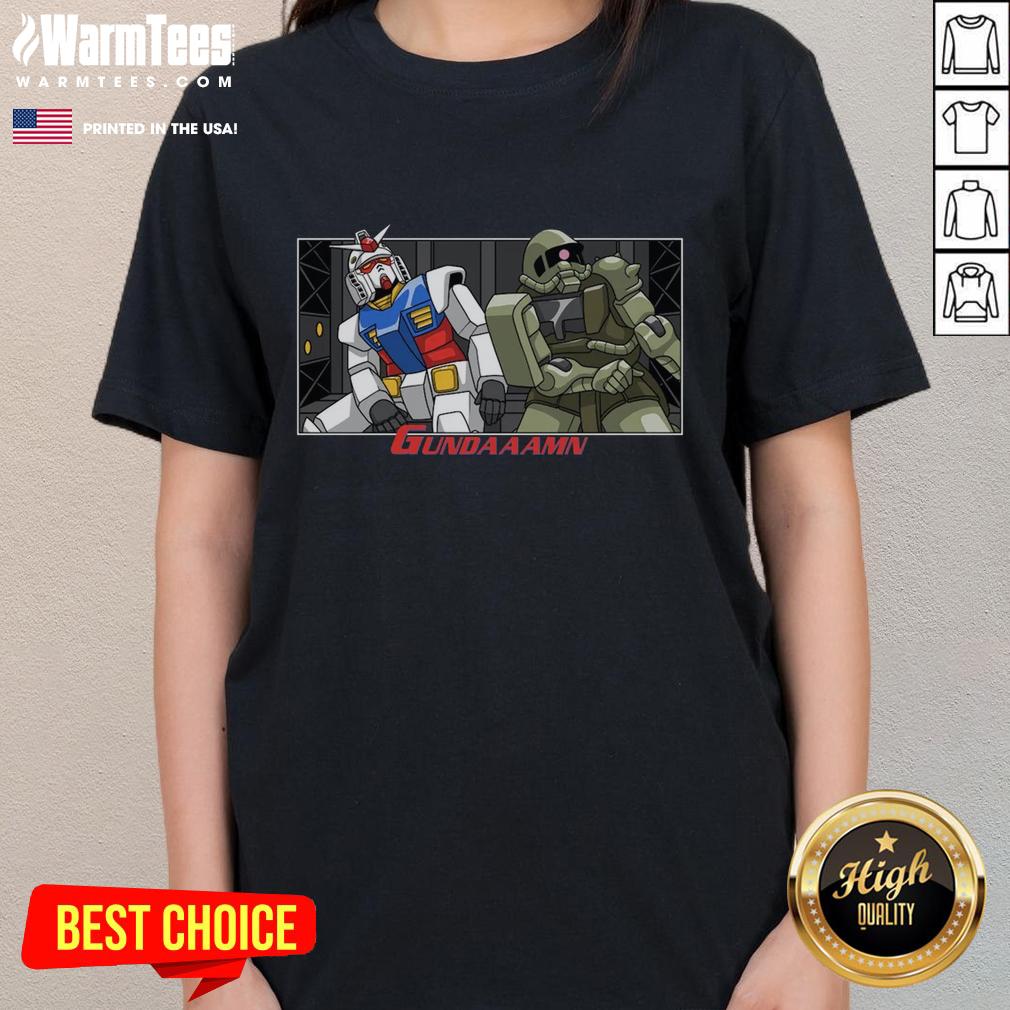 Funny Gundaaamn Gundam Damn Meme T-Shirt - Image 3