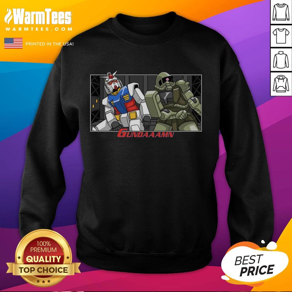 Funny Gundaaamn Gundam Damn Meme T-Shirt - Image 5