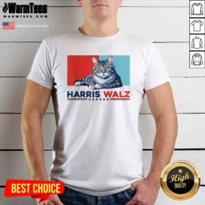 Funny Harris Walz 2024 Cat Election Kamala Harris T-Shirt